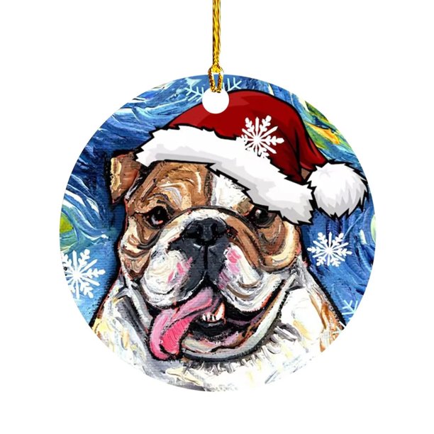 Colgante de perro y gato para decoración de Navidad, 1 piezas, árbol de Navidad de dibujos animados, colgante de mochila de coche, suministros festivos para el hogar y fiesta