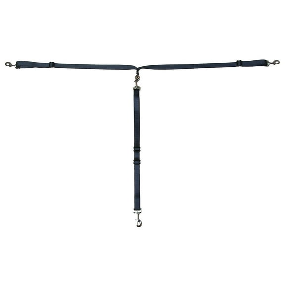 Bushwhacker Adjustable Pet Vehicle Harness with Detachable Leash for Dogs, Black