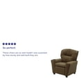 thumbnail image 4 of Emma + Oliver Brown Microfiber Kids Recliner with Cup Holder, 4 of 13