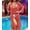 Watermelon Red, variant on Bathing Suit Cover Up for Women Beach Kimono Tie Front Ladies Summer Cardigan Vacation