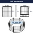thumbnail image 3 of SunsGrove Decorative Garden Fence 32 in(H) x 17.8 ft(L) 8 Panels, Heavy Duty Metal Animal Barrier Fence, No Dig Fence for Dogs, Rabbit Fence for Garden, Black, 3 of 10