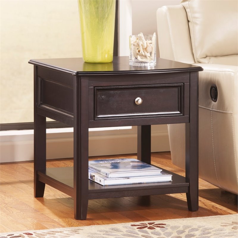 Ashley Furniture Carlyle End Table in Almost Black | Walmart Canada