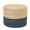 Cylindrical Half & Half Natural Teal, variant on · REDEARTH · Cylindrical Pouf Foot Stool Ottoman - Jute Braided Pouffe Poof Accent Sitting Footrest for Living Room, Bedroom, Nursery, Patio, Lounge & Other Rooms (Teal Natural, 14.5"x14.5"x16")