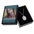 thumbnail image 2 of Medalla virgen de Guadalupe Medalla Italiana busto semi redonda orilla diamantada, 2 of 3
