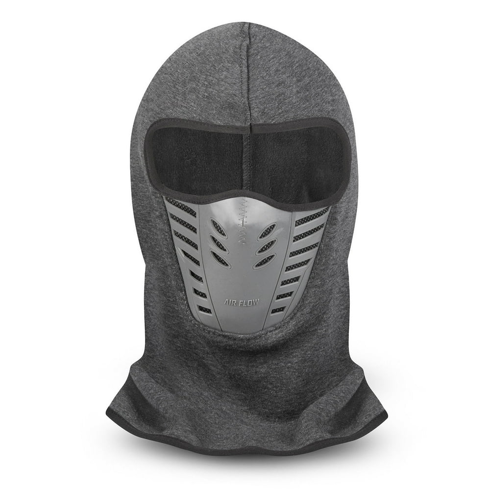 ClimaZero Adult Grey Micro Fleece Air Flow Face Mask Ski Mask Neck