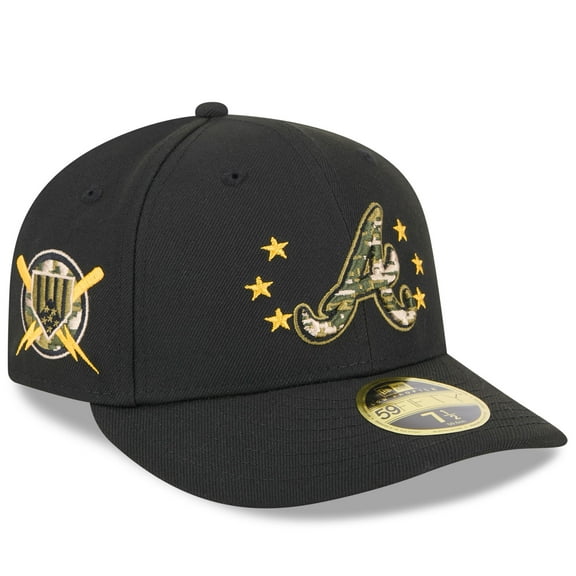 Men's New Era Black Atlanta Braves 2024 Armed Forces Day Low Profile 59FIFTY Fitted Hat