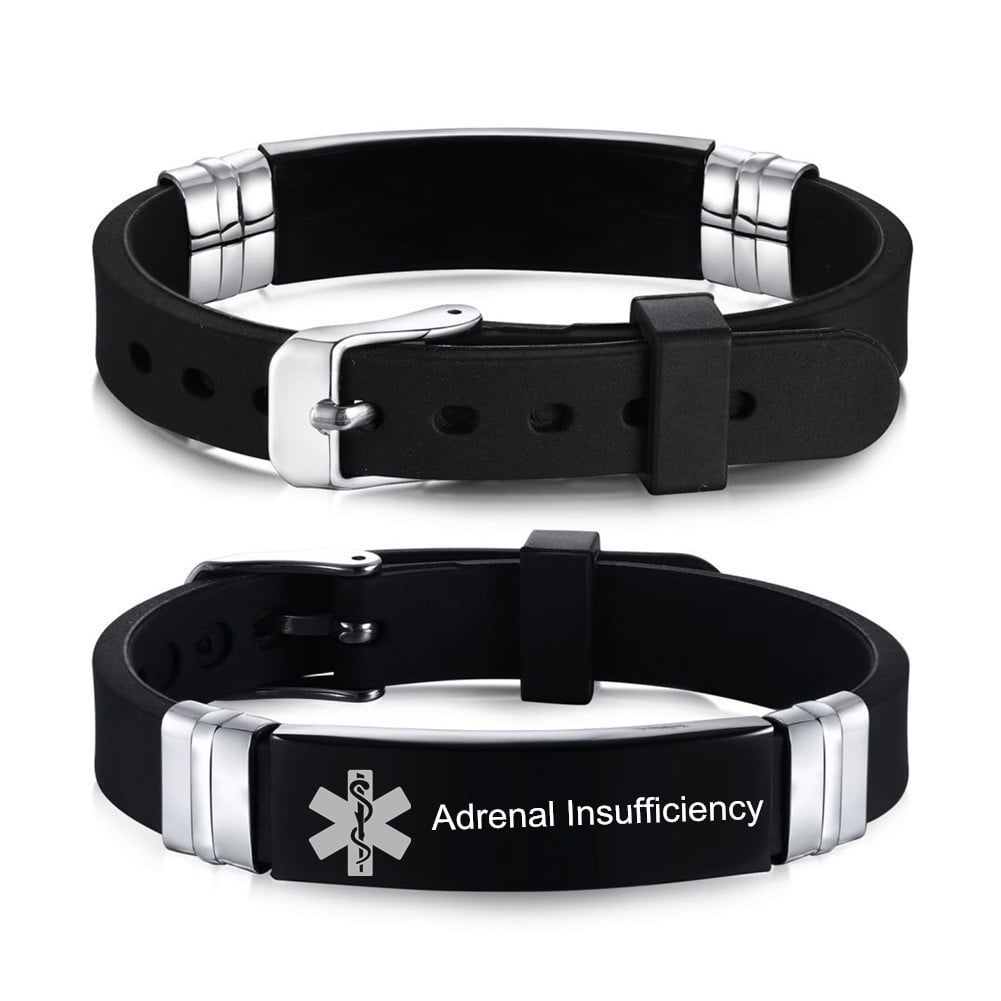 Free Engraving Medical Alert Bracelet for Men,Personalized Medical
