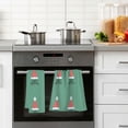thumbnail image 4 of Yayeee 100% Cotton Hand Towels for Bathroom 16" x 28" Soft Absorbent Kitchen Towel, Christmas Trees, 4 of 7