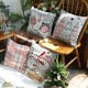 thumbnail image 3 of Litivy Juego De 4 Fundas De Almohada Navideñas Decorativas Para Navidad, Funda De Cojín Para Decoración Navideña Del Hogar (Árbol De Navidad De Muñeco De Nieve) (Rosa 18 X 18), 3 of 5