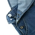 thumbnail image 5 of KIDSCOOL SPACE Big Girls Jeans Overalls,3 Buttons Ripped Elastic Band Inside Denim Jumpuit,Blue,9-10 Years, 5 of 7