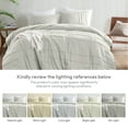 thumbnail image 2 of Regency Heights Full Comforter Set, Boho 3-Piece Pintuck Stitching Bedding Set, Soft Washed Pleated Bed Sets with Pillow Sham Silver, 2 of 10