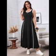thumbnail image 4 of Vestido Midi de Verano Sin Mangas con Vuelo y Grandes para Mujer Negro XL, 4 of 10