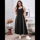 thumbnail image 4 of Vestido Midi de Verano Sin Mangas con Vuelo y Grandes para Mujer Negro XXL, 4 of 10