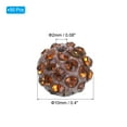 thumbnail image 2 of Uxcell 10mm Rhinestone Clay Beads, Pave Crystal Disco Rhinestone Bead for DIY Jewelry Making Bracelet, Coffee 50Pcs, 2 of 6