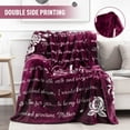 thumbnail image 4 of I Love You Mom Gift Blanket - Gifts for Mom - Birthday Gifts for Women - Unique Mom Gifts from Daughter or Son for Valentines Day, Birthday, Mothers Day, Christmas - Soft Throw 50"x60" (Merlot Red), 4 of 6
