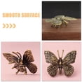 thumbnail image 4 of 2 piezas de escultura de mariposa de metal, estilo retro, estatua de mariposa de latón, decoración, modelo de mariposa, adorno, 4 of 6