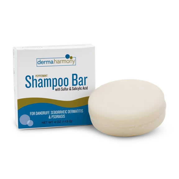 DermaHarmony  Sulfur & Salicylic Acid Dandruff Shampoo Bar - Peppermint