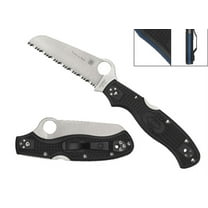 Spyderco Knives Spyderco Rescue 3 Lightweight Folding Knife Thin Blue Line SPC14FSBKBL3