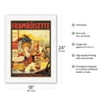 thumbnail image 2 of La Framboisette Raspberry Liquor - Vintage Advertising Poster by Francisco Tamagno c.1905 - Japanese Unryu Rice Paper Art Print (Unframed) 18 x 24 in, 2 of 4
