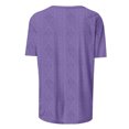 thumbnail image 3 of fatyb Tops for Women Short Sleeve Casual Knitted T-Shirts Solid Color Summer Womens Crewneck Blouses, 3 of 5