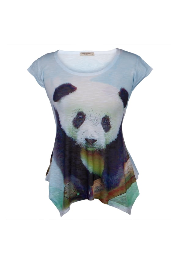 Panda Portrait Juniors Tunic Shirt - Medium