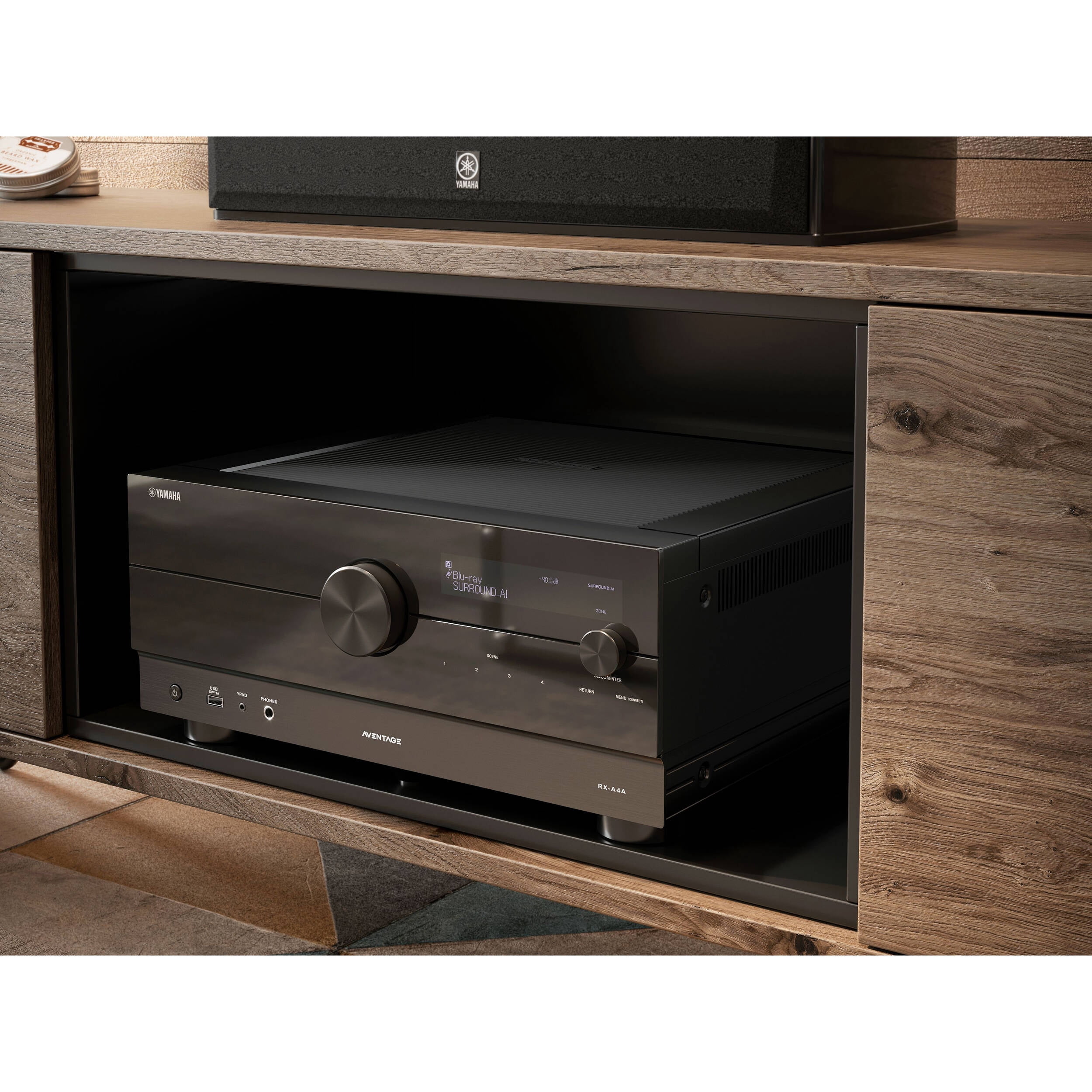 Yamaha RX-A4A AVENTAGE 7.2-Channel Surround Sound Network AV Receiver MusicCast Built-In Wi-Fi and Bluetooth Streaming Home Theater System Bundle With Accessories