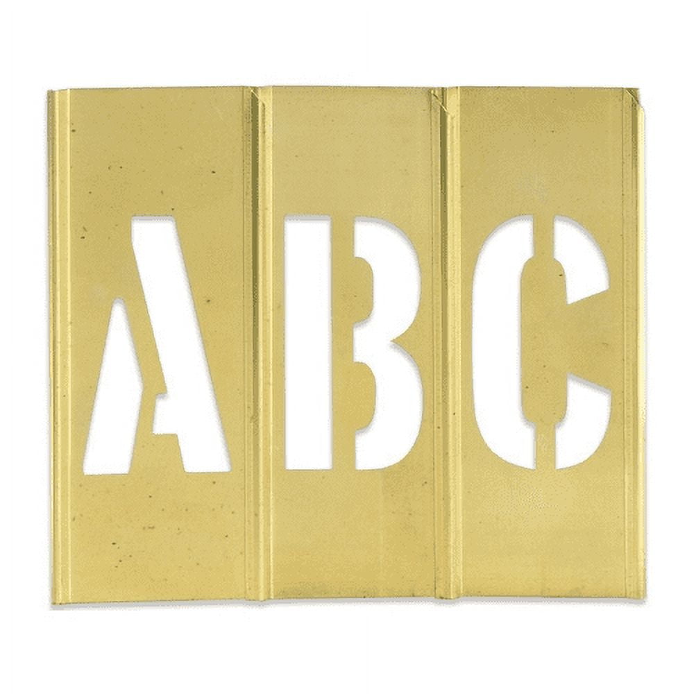 C.H. Hanson Brass Stencil Letter & Number Sets, Brass, 1 in - 1 SET (337-10068)