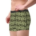 thumbnail image 3 of Wukai Green Snake Print Men’s Underwear Breathable Boxer Briefs,&nbsp;Moisture Wicking & Breathable-, 3 of 7