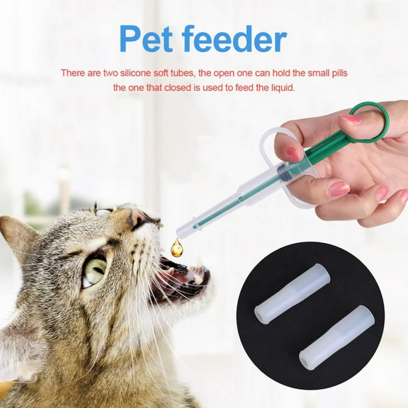 EZSPTO Pets Medicine Dispenser,Round-Headed Pets Medicine Dispenser Soft Tip Syringe Dropper Feeder for Dogs & Cats , Pets Medicine Dropper