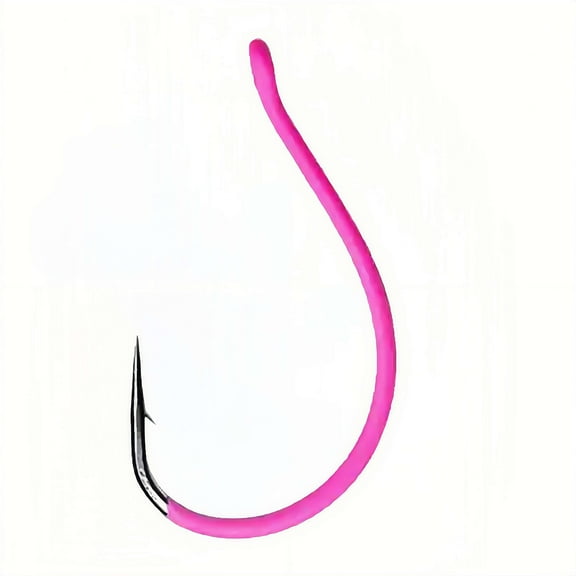 [Glow in the Dark] 10-Pack Pink Luminous Fishing Hooks - High  Steel Saltwater/Freshwater Hooks with Fluorescent Coating (6#-15#) for Night Fishing, Carp, Bass, Catfish