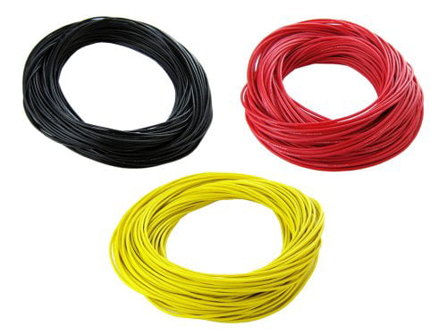 10 AWG Gauge Silicone Wire Spool Black Fine Strand Tinned Copper 50 ft 