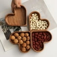 thumbnail image 1 of Xihbxyly Juego de Bandejas Apilables de Madera Maciza para Frutos Secos, Paleta de Colores Vintage, Diseño En Forma de Corazón, Decoración Del Hogar, Almacenamiento Que Ahorra Espacio, Fácil de Limpi, 1 of 7