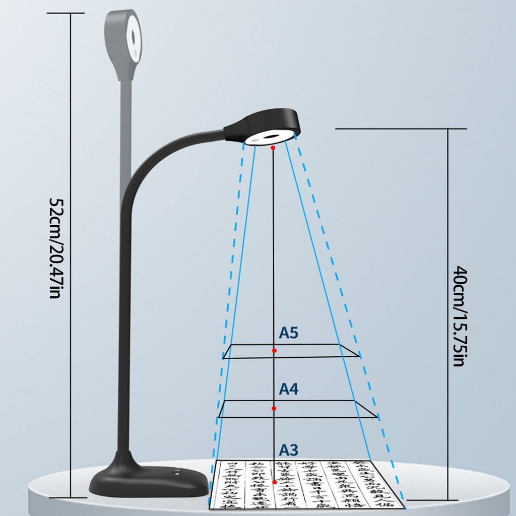 Adjustable USB Document Camera With LED Light For Online Teaching Webcam