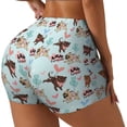 thumbnail image 2 of Fotbe Cute Pug Dogs Seamless Shorts, Womens Workout Shorts High Waist Stretch Booty Short for Gym/Yoga/Running/Biking-X-Large, 2 of 9