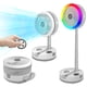 thumbnail image 1 of NeoFeel Ventilador con batería recargable de 20000 mAh con control remoto/luz LED/temporizador, ventilador de piso con pedestal oscilante portátil con batería de 112 horas para dormitorio, fiesta, cam, 1 of 5