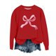 thumbnail image 1 of Sudadera sin capucha para niñas, cuello redondo, sudadera extragrande, jersey de manga larga para niñas de 1 a 12 años., 1 of 6