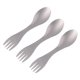 thumbnail image 1 of 3X Utensilios de Cocina Senderismo Picnic Camping Al Aire Libre Titanio Puro Tenedor-Cuchara Mochila Cuchara Tenedor, 1 of 5