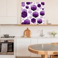 thumbnail image 2 of Purple Geometric Wall Art Painting on Canvas, Gold White Hexagon Modern Canvas Art Home Prints Wall Art Framed Modern Artwork for Living Room Bedroom Wall Decor 8x8in, 2 of 3