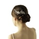 thumbnail image 4 of Pinza de cabellero lateral con de de cristal de hojas de plata nupcial Yinane Peine del pelo nupcial de la boda, 4 of 8