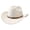 White, variant on Women Men Western Cowboy Hat, Wide Brim Panama Jazz Fedora Hat with Star Studded Leather Band & Adjustable Drawstring, Vintage Retro Hat for Country Concert Ranch Beach Travel Outdoor Accessory