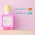 thumbnail image 3 of Mermaid Kisses and Starfish Wishes Mermaids Vibes Seahorse Statfish Princess Fish Starfish Queen Sweet Dreams Bedtime Unicorn Lovely Dream Holiday Decorating Wall Decal Sticker - Size: 10 In X 4 In, 3 of 5