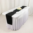 thumbnail image 4 of Efavormart BLACK Premium Polyester Table Top Runner For Weddings Birthday Party Banquets Decor Fit Rectangle and Round Table, 4 of 10