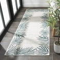 thumbnail image 3 of SAFAVIEH Beach House Cherlyn Botanical Indoor/Outdoor Runner Rug, Blue/Ivory, 2'2" x 8', 3 of 16