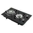 thumbnail image 3 of DUYIWAA 2 Burner Propane Gas Cooktop, Tempered Glass Double Burners Stove Built-in Gas Stovetop w/Child Lock, Outdoor Tabletop Gas Hob Grill Camping Stoves Station LPG, 3 of 22