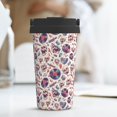 thumbnail image 6 of Honeii rock Skull record Retro Print Travel Coffee Mug Insulated Coffee Cup with Leakproof Lid, Coffee Tumbler, Reusable Coffee Cups with Seal Lid, 6 of 8