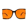 thumbnail image 1 of Womens Squared Butterfly 90s Chic Designer Sunglasses Tortoise Gold Orange, 1 of 4