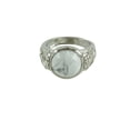 thumbnail image 1 of Anillo de turquesa Hugo para Hombre de Piedras Flor de Filigrana Tono Plateado ajustable, 1 of 6