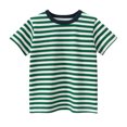 thumbnail image 2 of T-shirt à Manches Courtes Col Rond Rayé d'Été pour Enfants, 2 of 3