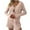 Beige, variant on HUJlwoi Ribbed Pajama Sets for Women Tie Front Sleepwear with Shorts Ruffle 2 Piece Pj Sets Long Sleeve Solid Color Loungewear Sets