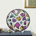 thumbnail image 4 of Yayeee Wall Clock Battery Operated 9.5" Silent Quartz Non-Ticking for Living Room Decor, Purple Retro Pattern, 4 of 8
